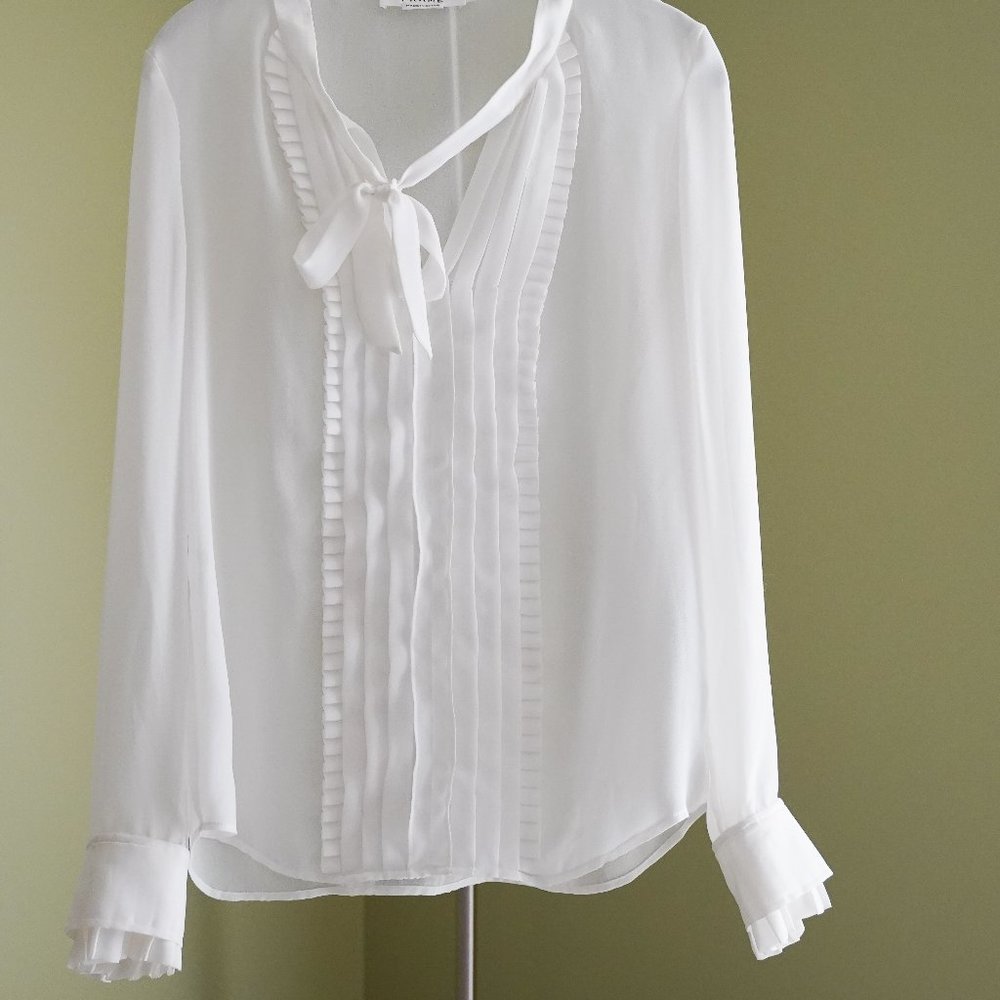 Frame - Sheer White Blouse